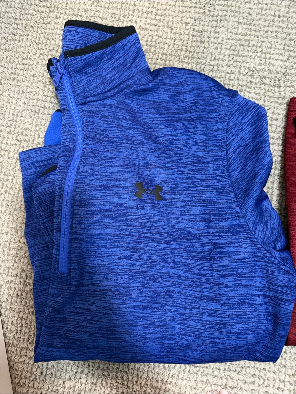Under Armour Royal Blue Heather 1/4 Zip Pullover